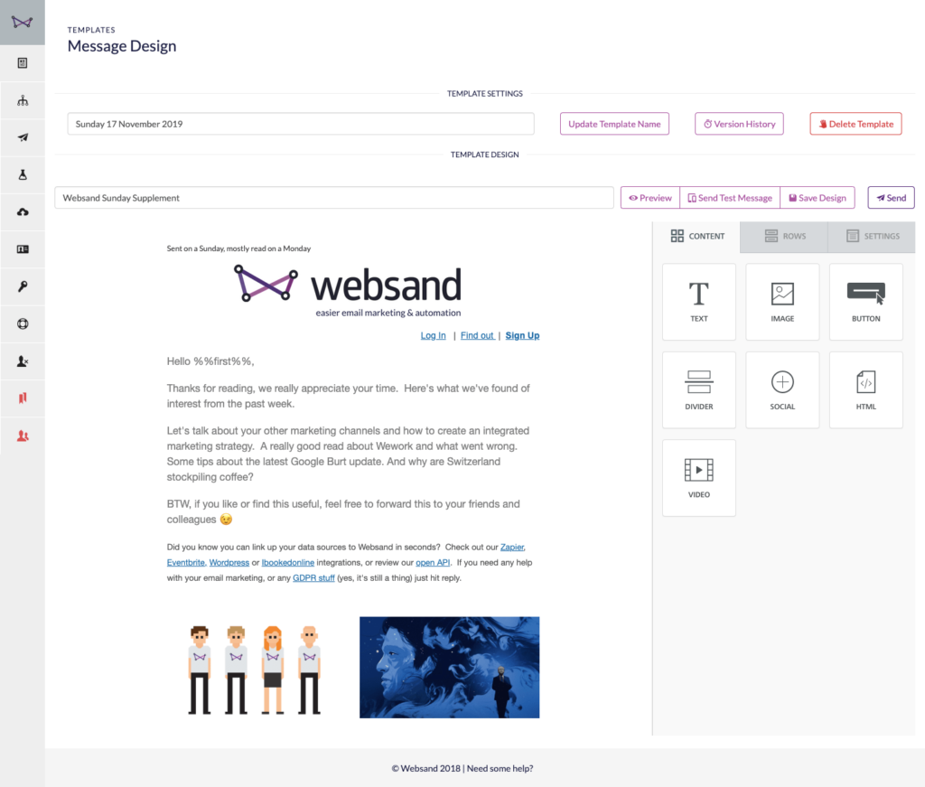 screencapture websand email editor