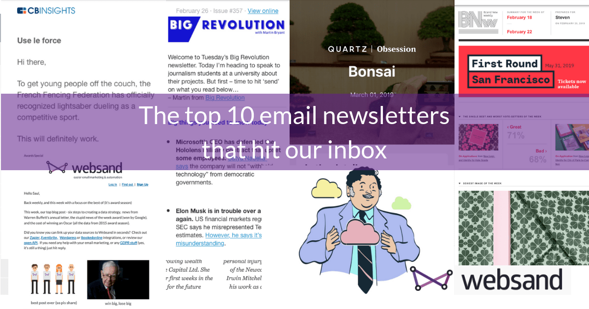 The first Websand Top 10 best email newsletter listing